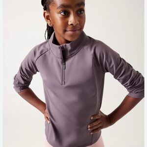 ATHLETA GIRL ICEBREAKER HALF ZIP TOP